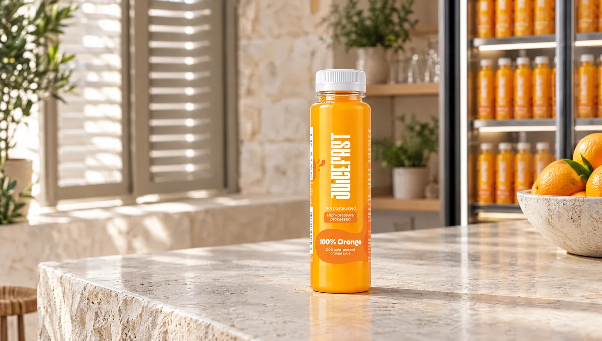 Orange 250 ml na kamenom šanku kafića: dobavljač sokova za kafiće u Splitu